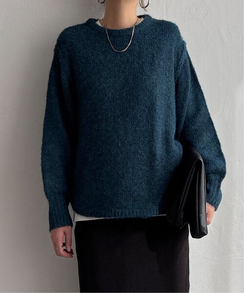 LBC（エルビーシー）の「モヘヤタッチラウンドヘムプルオーバー（ニット/セーター・レディース・ブルー/グレー/グリーン/ベージュ・M）」の12枚目の写真