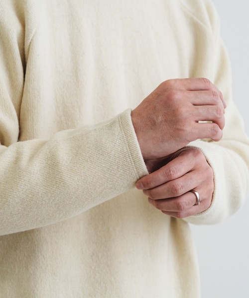 quadro（クオドロ）の「ガラ紡フル接結Wフェースラグランクルーネックプルオーバー（Tシャツ/カットソー・メンズ・ブルー/キナリ/マスタード/グリーン・LARGE/MEDIUM）」の21枚目の写真