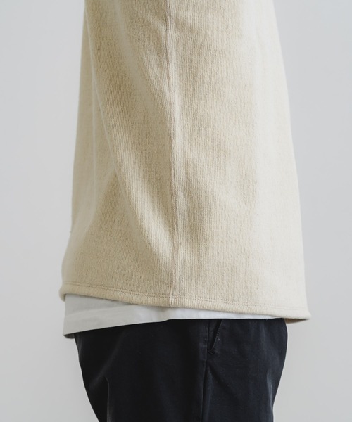 quadro（クオドロ）の「ガラ紡フル接結Wフェースラグランクルーネックプルオーバー（Tシャツ/カットソー・メンズ・ブルー/キナリ/マスタード/グリーン・LARGE/MEDIUM）」の22枚目の写真