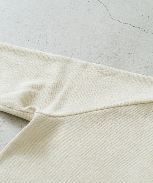 quadro（クオドロ）の「ガラ紡フル接結Wフェースラグランクルーネックプルオーバー（Tシャツ/カットソー・メンズ・ブルー/キナリ/マスタード/グリーン・LARGE/MEDIUM）」の12枚目の写真