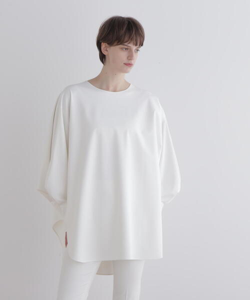 LE PHIL(ルフィル)の「◆ ストレッチオックスロングカフスブラウス(シャツ/ブラウス・レディース・ブラック/ホワイト/ネイビー・F)」の4枚目の写真