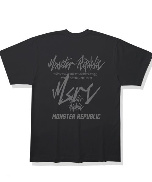 MONSTER REPUBLIC（モンスターリパブリック）の「ムーブメントグレー レタリングTシャツ ブラック（Tシャツ/カットソー・レディース・その他・LARGE/MEDIUM/SMALL/X-LARGE）」の3枚目の写真