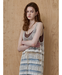 MAXZA（マージャコレクション）の「ボヘミアンクロシェレイヤードビスチェワンピース（ワンピース）」