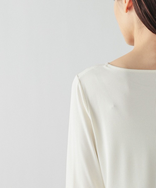 GLOBAL WORK(グローバルワーク)の「Fffit エフィット/リブボートネック長袖T/612403(Tシャツ/カットソー・レディース・ホワイト/ブラック/ブラウン系その他6・MEDIUM/LARGE/SMALL/X-LARGE)」の21枚目の写真