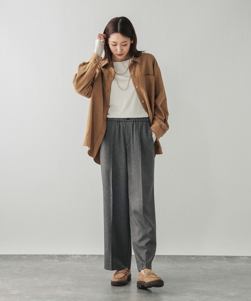 GLOBAL WORK(グローバルワーク)の「Fffit エフィット/リブボートネック長袖T/612403(Tシャツ/カットソー・レディース・ホワイト/ブラック/ブラウン系その他6・MEDIUM/LARGE/SMALL/X-LARGE)」の4枚目の写真