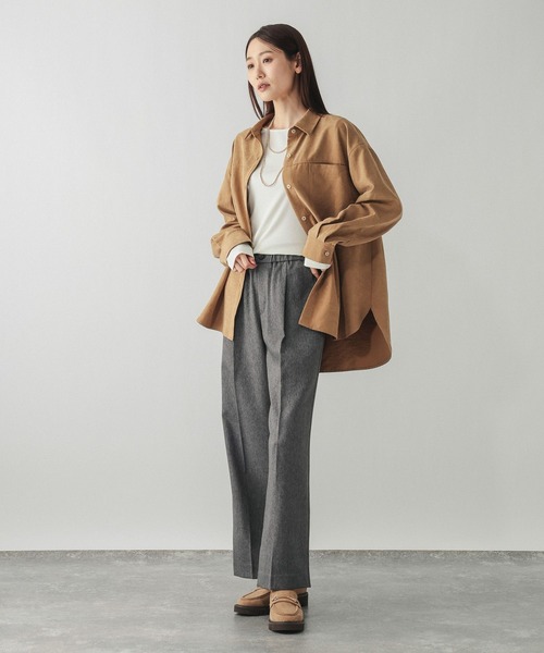 GLOBAL WORK(グローバルワーク)の「Fffit エフィット/リブボートネック長袖T/612403(Tシャツ/カットソー・レディース・ホワイト/ブラック/ブラウン系その他6・MEDIUM/LARGE/SMALL/X-LARGE)」の5枚目の写真