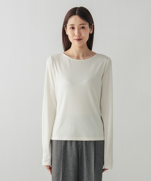 GLOBAL WORK(グローバルワーク)の「Fffit エフィット/リブボートネック長袖T/612403(Tシャツ/カットソー・レディース・ホワイト/ブラック/ブラウン系その他6・MEDIUM/LARGE/SMALL/X-LARGE)」の17枚目の写真
