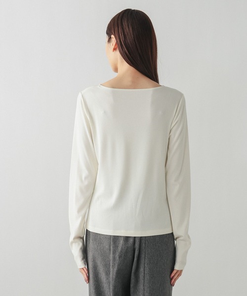 GLOBAL WORK(グローバルワーク)の「Fffit エフィット/リブボートネック長袖T/612403(Tシャツ/カットソー・レディース・ホワイト/ブラック/ブラウン系その他6・MEDIUM/LARGE/SMALL/X-LARGE)」の19枚目の写真