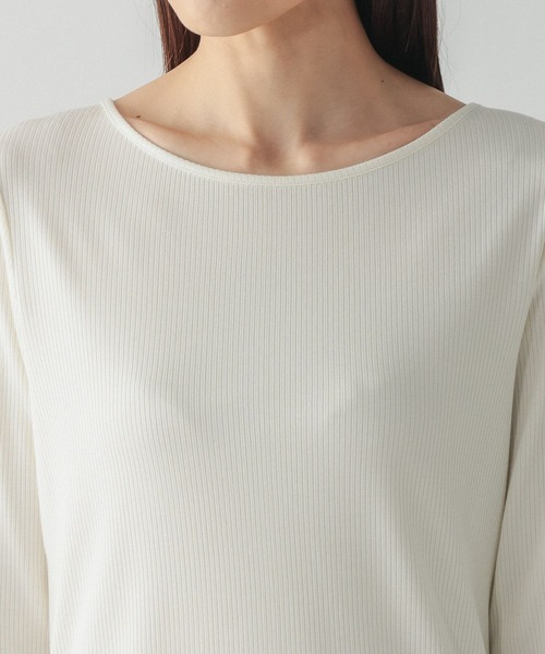 GLOBAL WORK(グローバルワーク)の「Fffit エフィット/リブボートネック長袖T/612403(Tシャツ/カットソー・レディース・ホワイト/ブラック/ブラウン系その他6・MEDIUM/LARGE/SMALL/X-LARGE)」の20枚目の写真