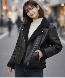 FRP（エフアールピー）の「フェイクレザーB3ジャケット（その他アウター）」