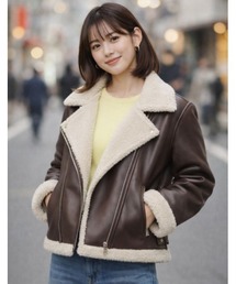 FRP（エフアールピー）の「フェイクレザーB3ジャケット（その他アウター）」