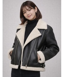 FRP（エフアールピー）の「フェイクレザーB3ジャケット（その他アウター）」