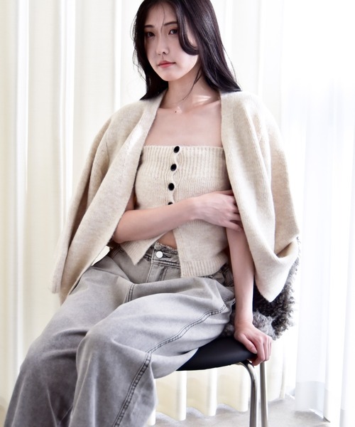 セール】ベア×カーディガンアンサンブル（ニット/セーター）｜Y/lim