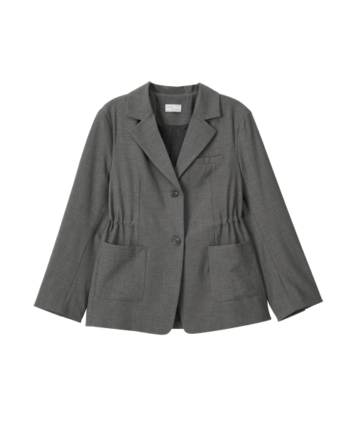 SALON DE YOHN(サロンドヨーン)の「Oversized String Jacket_ Gray(テーラードジャケット・レディース・グレー・FREE)」の4枚目の写真