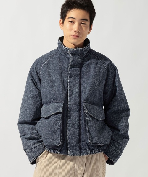 niko and...（ニコアンド）の「ナイロンケミカルブリーチブルゾン（ブルゾン・メンズ・グレー/ネイビー・MEDIUM/LARGE）」の3枚目の写真
