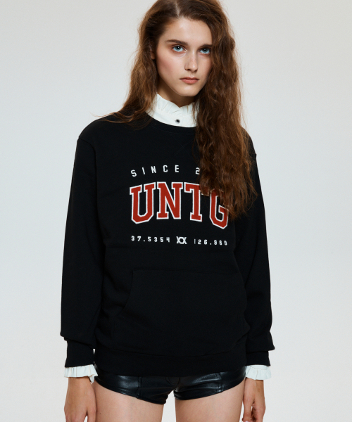 UNTAGE（アンテージ）の「ロゴ刺繍スウェットシャツ[ブラック(ユニセックス)]_UTT-FM02（スウェット・メンズ・その他・LARGE/MEDIUM）」の3枚目の写真