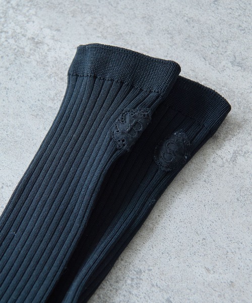 bulle de savon（ビュルデサボン）の「lace motif rib socks（ソックス/靴下・レディース・ホワイト・FREE）」の9枚目の写真