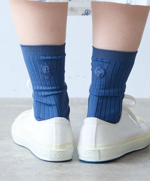 bulle de savon（ビュルデサボン）の「lace motif rib socks（ソックス/靴下・レディース・ホワイト・FREE）」の5枚目の写真
