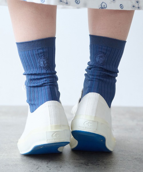 bulle de savon（ビュルデサボン）の「lace motif rib socks（ソックス/靴下・レディース・ホワイト・FREE）」の7枚目の写真