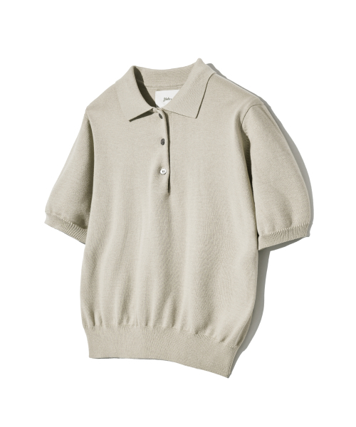 YALE(イェール)の「ウィメンズスーピマコットン半袖ポロニットアイボリー(Tシャツ/カットソー・レディース・その他・LARGE/MEDIUM/SMALL)」の1枚目の写真