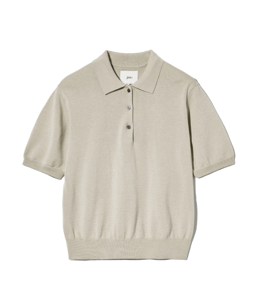 YALE(イェール)の「ウィメンズスーピマコットン半袖ポロニットアイボリー(Tシャツ/カットソー・レディース・その他・LARGE/MEDIUM/SMALL)」の3枚目の写真