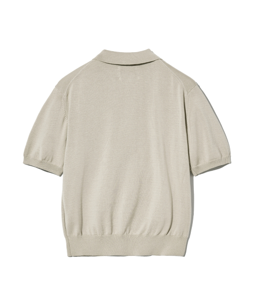 YALE(イェール)の「ウィメンズスーピマコットン半袖ポロニットアイボリー(Tシャツ/カットソー・レディース・その他・LARGE/MEDIUM/SMALL)」の4枚目の写真