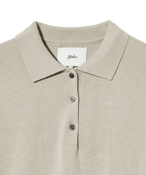 YALE(イェール)の「ウィメンズスーピマコットン半袖ポロニットアイボリー(Tシャツ/カットソー・レディース・その他・LARGE/MEDIUM/SMALL)」の5枚目の写真