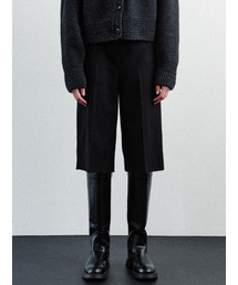 wool bermuda pants (black)