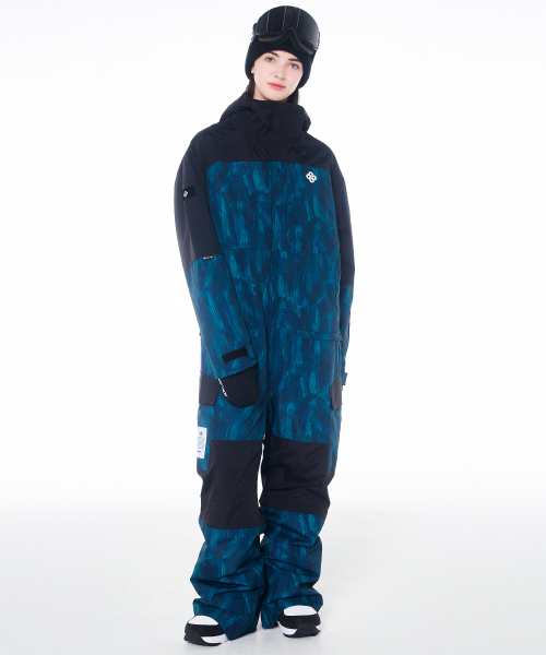 DOLL OUTERWEAR(ドラ アウターウェア)の「2425 リブレ ボードウェア ジャンプスーツ グリーンプリント 男女共用(つなぎ/オールインワン・レディース・その他・SMALL/MEDIUM/LARGE/X-LARGE/X-SMALL)」の2枚目の写真