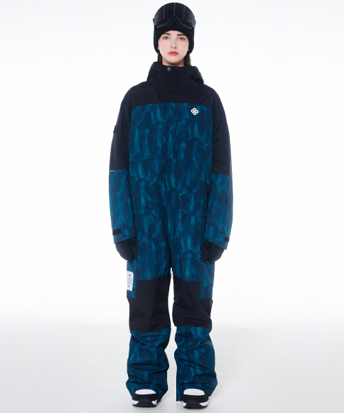 DOLL OUTERWEAR(ドラ アウターウェア)の「2425 リブレ ボードウェア ジャンプスーツ グリーンプリント 男女共用(つなぎ/オールインワン・レディース・その他・SMALL/MEDIUM/LARGE/X-LARGE/X-SMALL)」の6枚目の写真