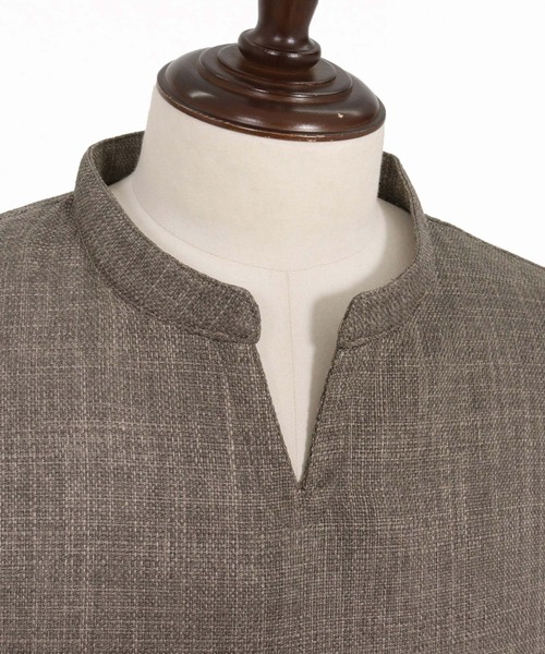 felkod(フィルコッド)の「mhs2478-Linen Like Fabric Key Neck Pullover Shirts プルオーバーシャツ(F26S170)(シャツ/ブラウス・メンズ・ホワイト/グレイッシュベージュ・S/M/L)」の18枚目の写真
