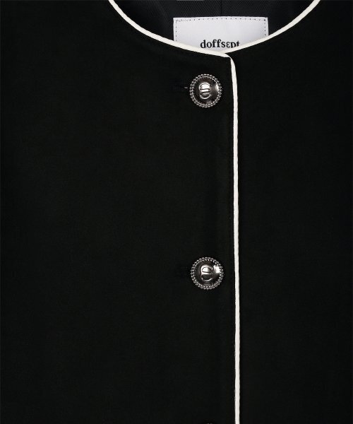DOFFSEPT(ドフセプト)の「Suede Crop Classic Jacket in Black(テーラードジャケット・レディース・その他・FREE)」の4枚目の写真