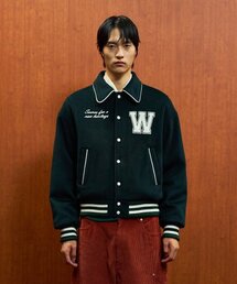 WMC（ダブリューエムシー）の「Wボーイクラブ バーシティジャンパー_GREEN（スタジャン）」