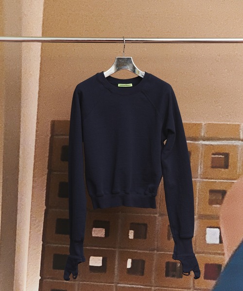 kotohayokozawa スウェット　ネイビー kotohayokozawa/コトハヨコザワ】HEAVYWEIGHT CUFF-GLOVE TOP