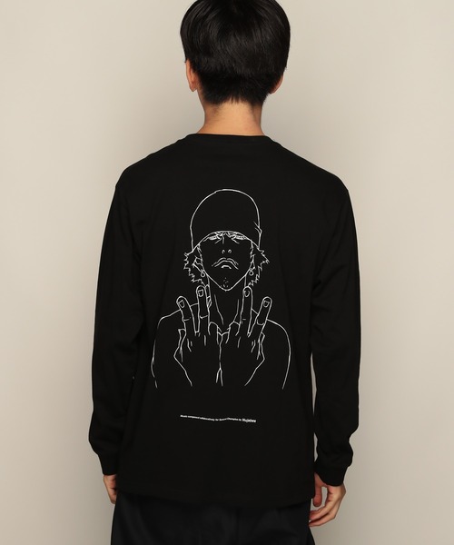 YEN TOWN MARKET(イェンタウンマーケット)の「【SAMURAI CHAMPLOO】MUGEN シルエット ロングスリーブTEE(Tシャツ/カットソー・メンズ・ホワイト/ブラック・M/XL/L)」の2枚目の写真