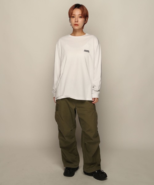 YEN TOWN MARKET(イェンタウンマーケット)の「【SAMURAI CHAMPLOO】MUGEN シルエット ロングスリーブTEE(Tシャツ/カットソー・メンズ・ホワイト/ブラック・M/XL/L)」の4枚目の写真