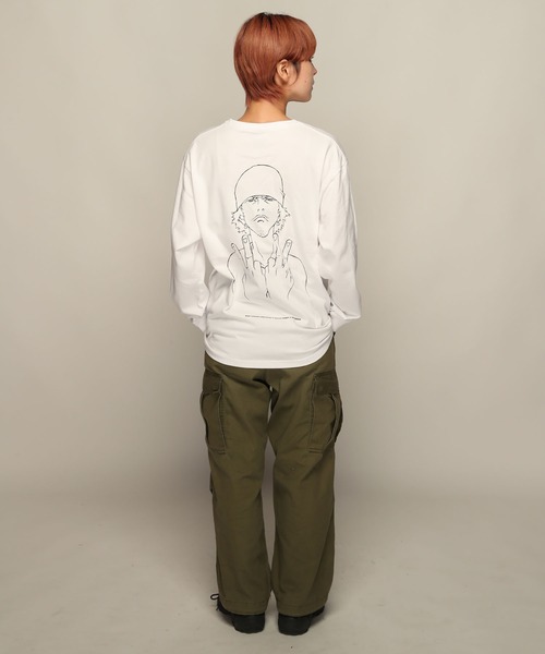 YEN TOWN MARKET(イェンタウンマーケット)の「【SAMURAI CHAMPLOO】MUGEN シルエット ロングスリーブTEE(Tシャツ/カットソー・メンズ・ホワイト/ブラック・M/XL/L)」の5枚目の写真