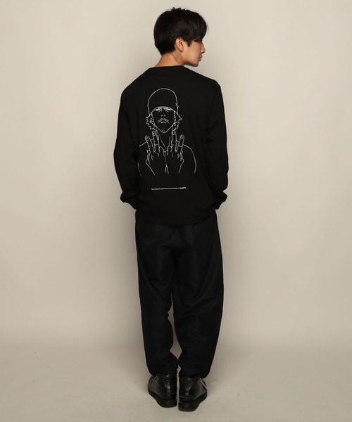 YEN TOWN MARKET(イェンタウンマーケット)の「【SAMURAI CHAMPLOO】MUGEN シルエット ロングスリーブTEE(Tシャツ/カットソー・メンズ・ホワイト/ブラック・M/XL/L)」の8枚目の写真