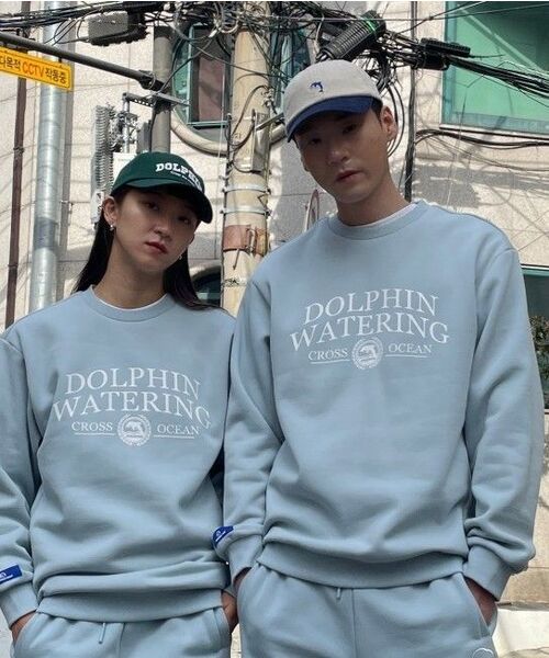 DOLPHIN WAVE APPAREL(ドルフィンウェーブアパレル)の「ドルフィンウォータリングエッセンシャル裏起毛スウェットシャツブルー(スウェット・メンズ・その他・X-LARGE/MEDIUM/LARGE)」の8枚目の写真