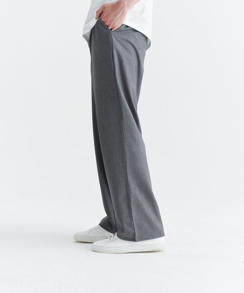 WHOLOVESART(フーラブズアート)の「Unisex semi-wide banding slacks - light gray(スラックス・レディース・その他・SMALL/MEDIUM/LARGE/X-LARGE/XX-LARGE)」の2枚目の写真