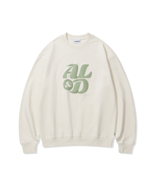ALEXNAIDEN(アレックスエンエイデン)の「ALDフォーミング スウェット(クリーム)(スウェット・レディース・アイボリー・SMALL/MEDIUM/LARGE/X-LARGE)」の1枚目の写真