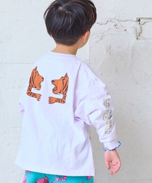 MARKEY'S | ソデリブビッグロンＴ/前後プリント(Tシャツ/カットソー)