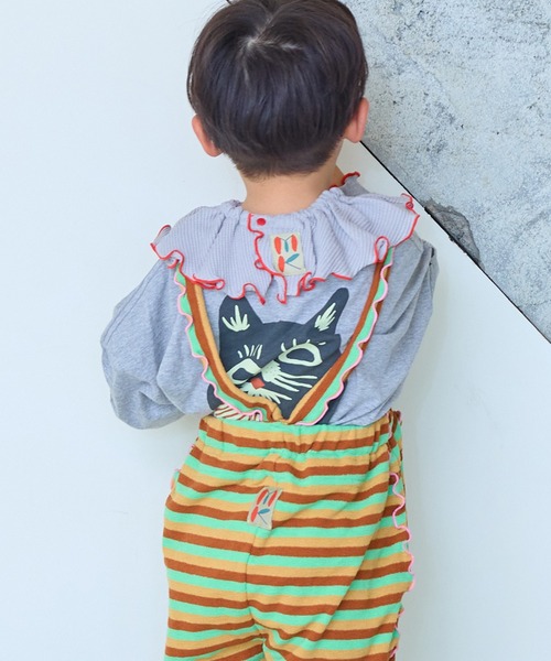 MARKEY'S(マーキーズ)の「ソデリブビッグロンT/前後プリント(Tシャツ/カットソー・キッズ・ライトピンク/アイボリー/オフホワイト/杢グレー・90/100/110/120/130/140/150)」の17枚目の写真