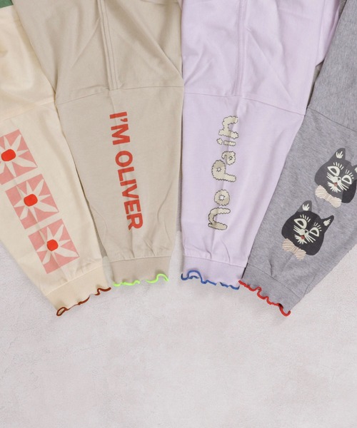 MARKEY'S(マーキーズ)の「ソデリブビッグロンT/前後プリント(Tシャツ/カットソー・キッズ・ライトピンク/アイボリー/オフホワイト/杢グレー・90/100/110/120/130/140/150)」の11枚目の写真