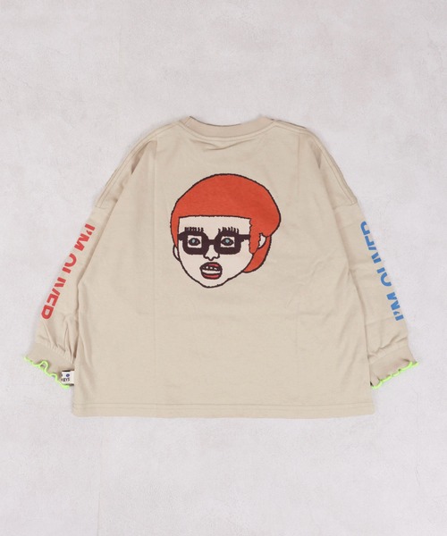 MARKEY'S(マーキーズ)の「ソデリブビッグロンT/前後プリント(Tシャツ/カットソー・キッズ・ライトピンク/アイボリー/オフホワイト/杢グレー・90/100/110/120/130/140/150)」の20枚目の写真