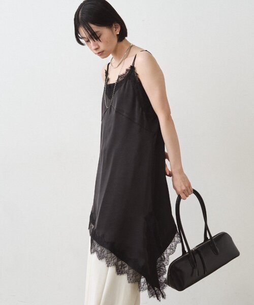 サテンレースアシメキャミ（キャミソール）｜LOUNGEDRESS（ラウンジ