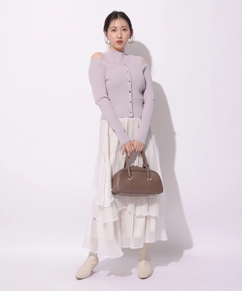 Mystrada(マイストラーダ)の「シアーランダムティアードスカート(スカート・レディース・ブラック/ホワイト・38/36/34)」の18枚目の写真