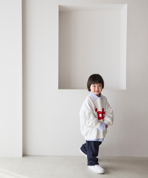 LOWRYS FARM(ローリーズファーム)の「PCショートウラケ 636471(スウェット・キッズ・グレー/オフホワイト/ブラック・110cm/150cm/130cm)」の5枚目の写真