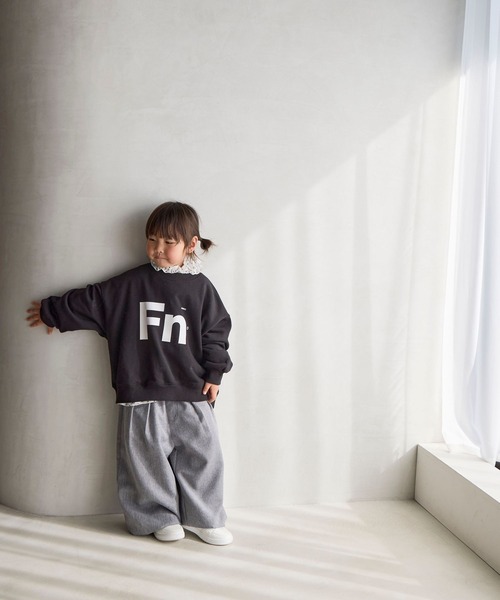 LOWRYS FARM(ローリーズファーム)の「PCショートウラケ 636471(スウェット・キッズ・グレー/オフホワイト/ブラック・110cm/150cm/130cm)」の8枚目の写真