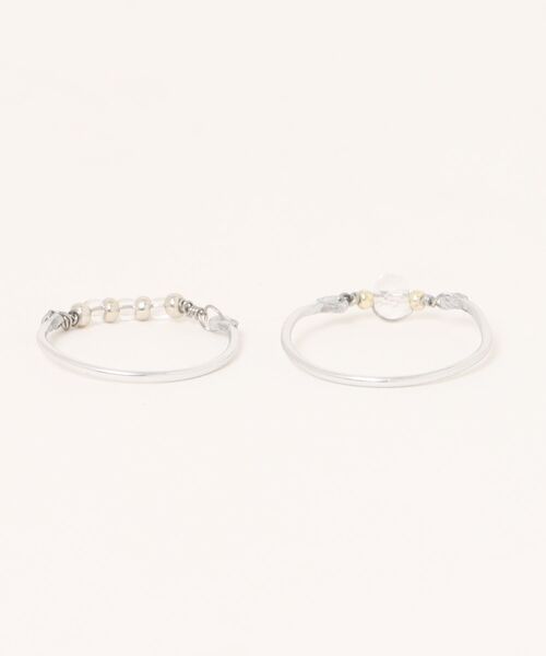 tone（トーン）の「【marumusubi】glass beads ring(MA)（リング・レディース・クリア/シルバー・FREE）」の4枚目の写真